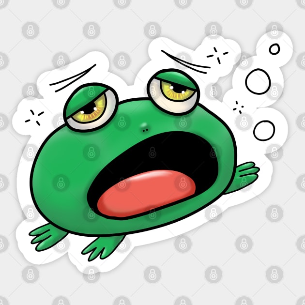 Hiccup Green Froggy Sticker by xraeyexdesigns